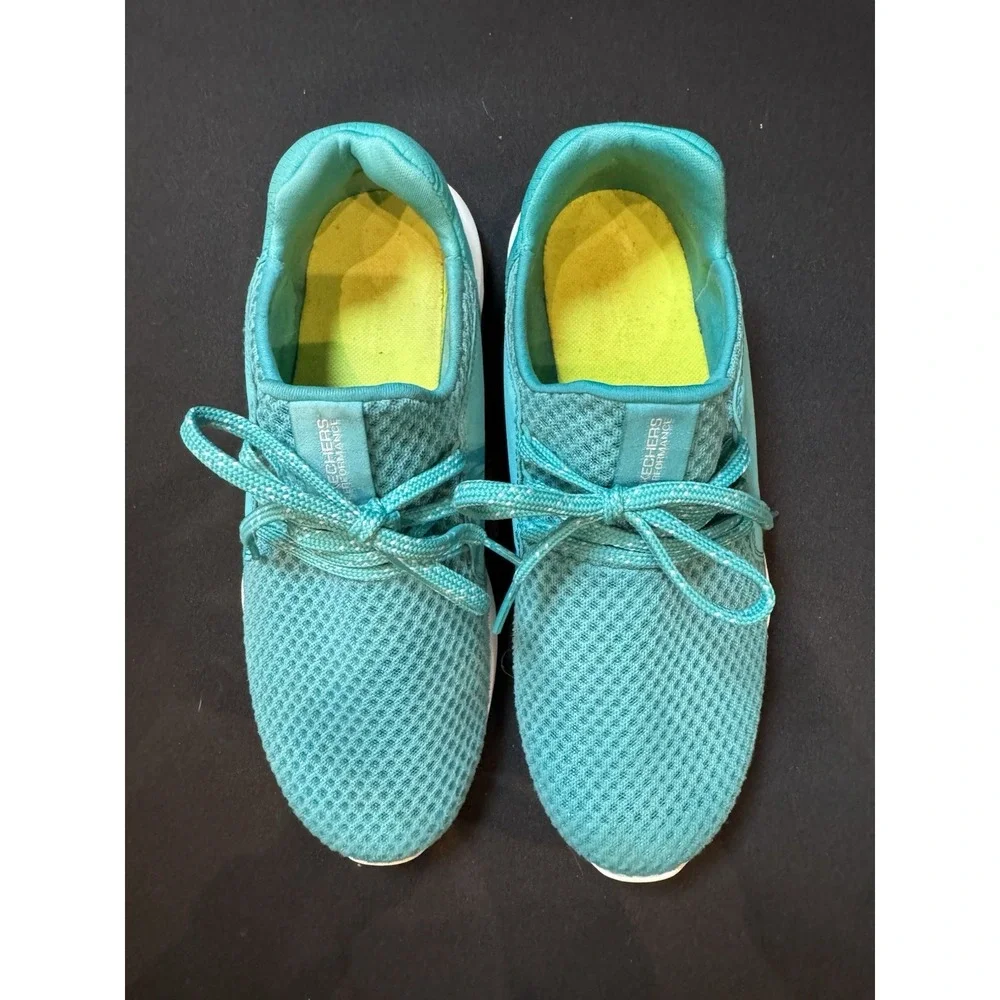 Skechers Performance Women's Aqua Teal Mesh Sneakers Size 8.5 SN14815